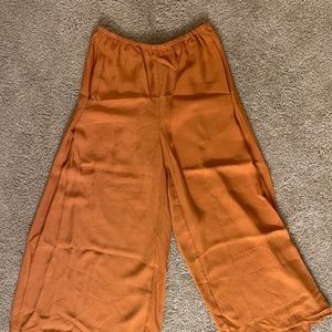 Vince 100% Triacetaate XS wide leg orange pants